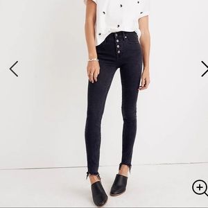 Madewell 9in Mid-Rise Skinny Jeans, Berkeley Black - 25